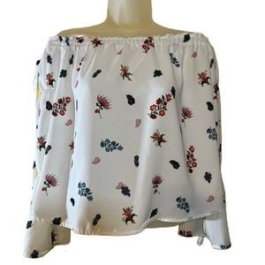 Oversized On or Off Shoulder with Tiered Sleeves Floral English Factory XS